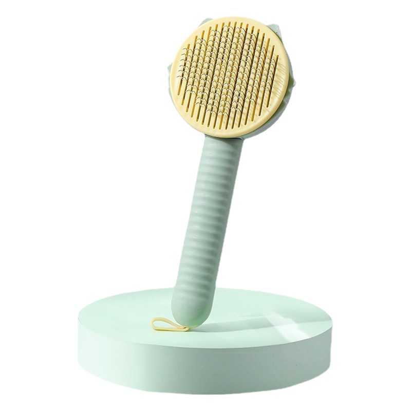 Peine transfronterizo para mascotas con un solo clic en la limpieza de depilación belleza peine gato aguja de depilación peine perro depilación cepillo suministros