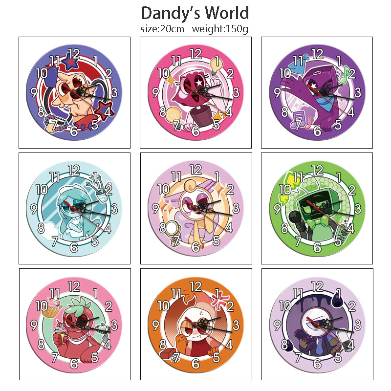 Dandy의 세계 나무 벽시계 간단한 시계 애니메이션 장식품 홈 인테리어 벽시계 도매