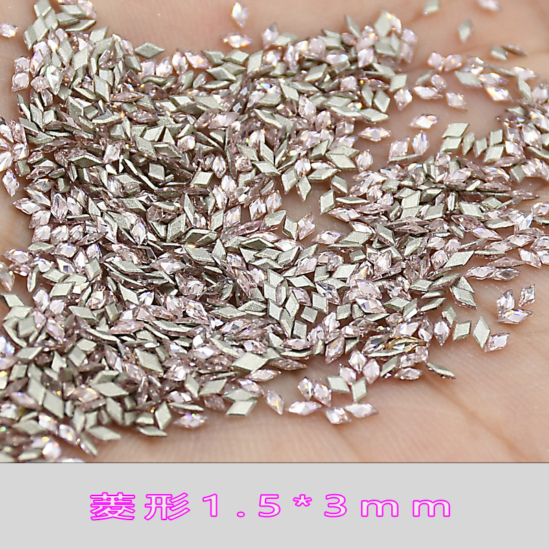 5A 라이트 핑크 지르콘 마름모 1.5*3.5mm 3*