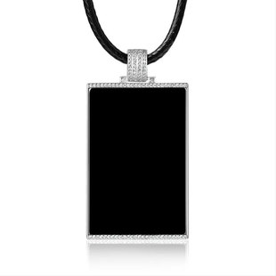 Old Material Hetian Jade Ink Jade Wushi Brand Pendant Genuine S925 Silver Inlaid with Natural Jade Pendant Necklace Wholesale for Men and Women