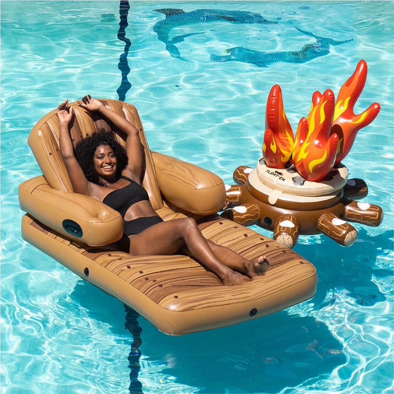 Трансграничный новый надувной водяной шезлонг бассейн сетка плавающая спинка затенение сиденья на открытом воздухе солярий кровать