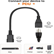 ��׼Ӌ��C�Դ�m������ NEMA 5-15R ������IEC320 C14,0.3M/��ɫ