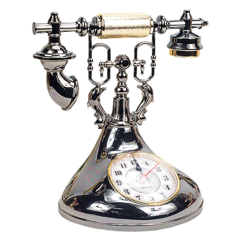 Transfronterizo Amazon pequeño reloj de alarma europeo retro MESA DE TELÉFONO despertador clásico galvanoplastia exportación pequeño reloj de alarma