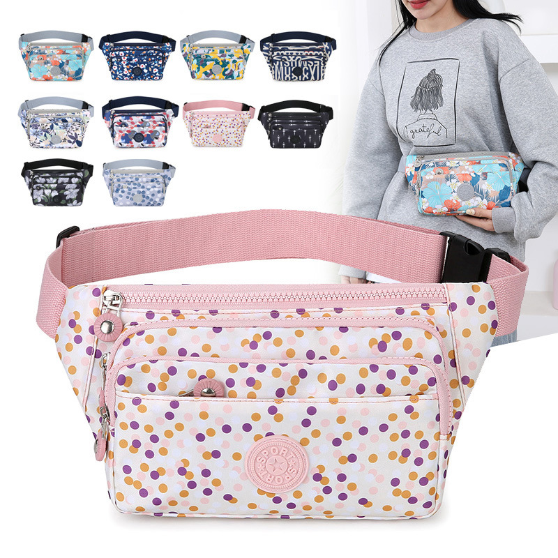 2024 bolso de pecho casual bolso de cintura deportivo bolso de mano unidireccional nylon tela Oxford bolso de cintura conveniente bolso de pecho multicapa