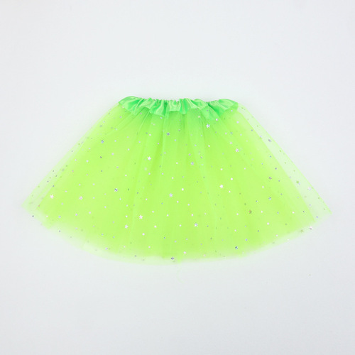 Children's stage performance costume props Cosplay skirt Children's Day tutu star skirt three-layer gauze skirt