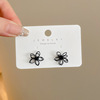 Brand retro fashionable earrings, silver 925 sample, European style