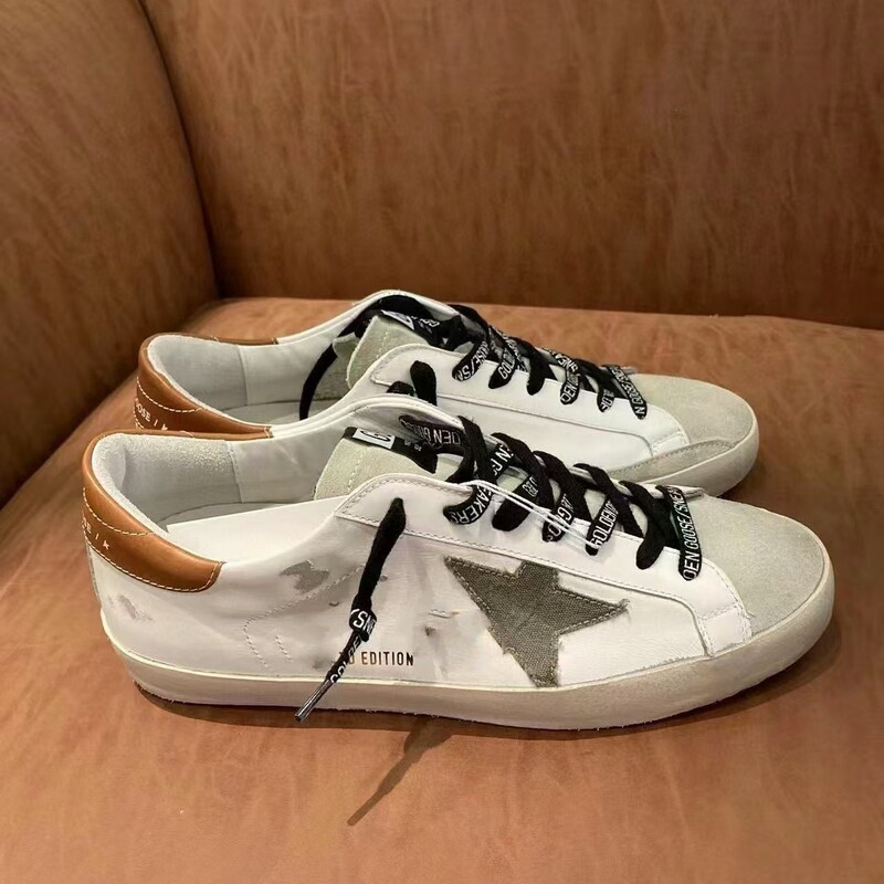 European Version 2026 Korean Style High-End Luxury g Brand Gold Goose Distressed Sneakers with Star Design, First-Layer Leather Casual Couple Shoes European Version 2026 Korean Style High-End Luxury g Brand Gold Goose Distressed Sneakers with Star Design, First-Layer Leather Casual Couple Shoes