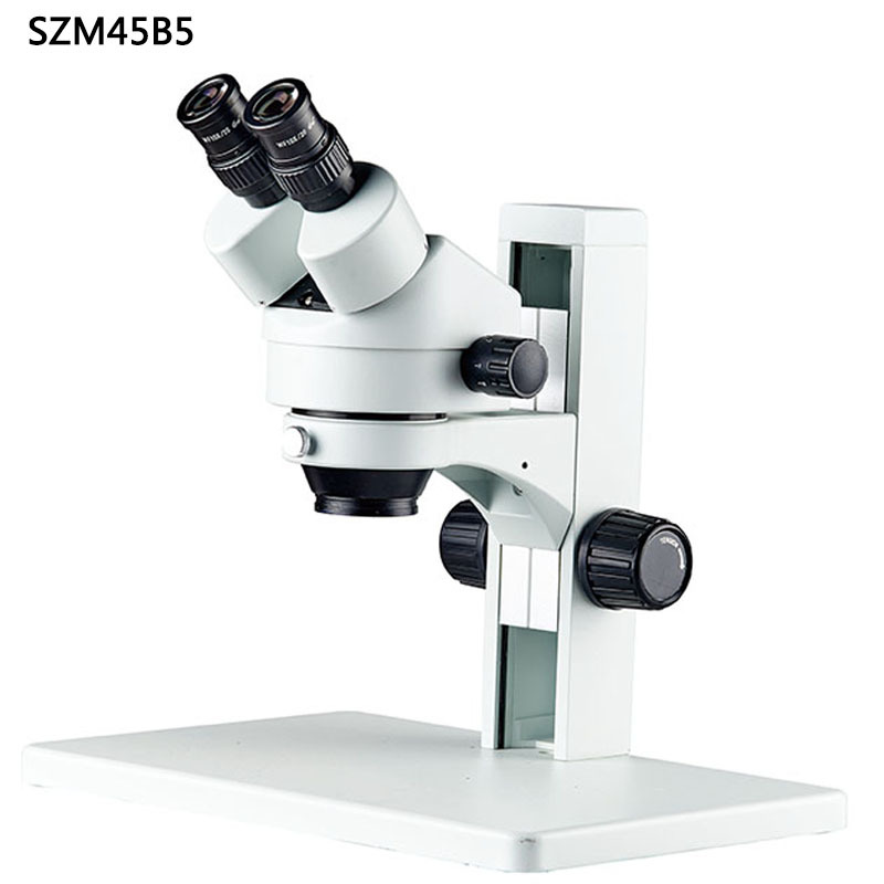 SZM45B5体视显微镜7-45倍14-90倍双目连续变倍大底板立臂调焦升降