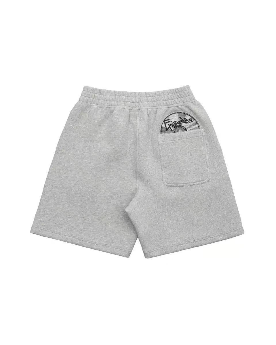 Light gray embroidered shorts (2309-1#）