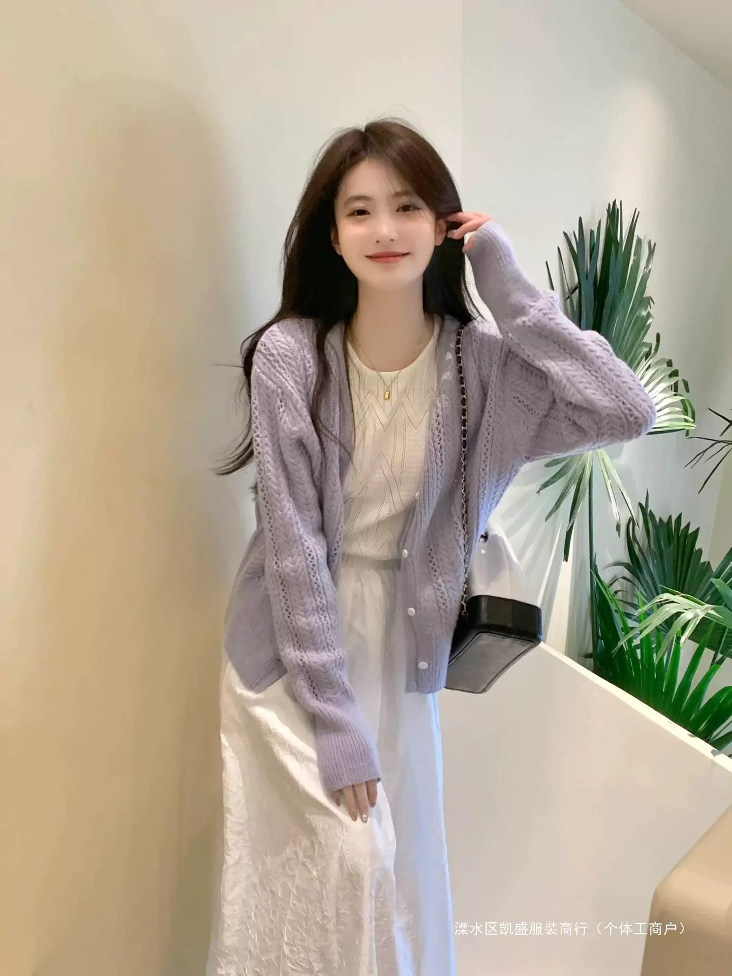 Purple sweater, spring summer jacket, knitted cardigan