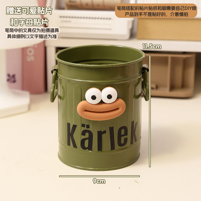 카키 입 패치 빨간 편지 스티커