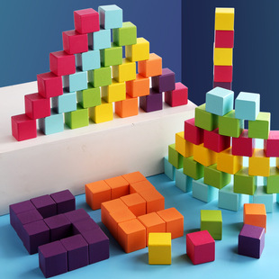 Factory wholesale preschool colorful building blocks teaching aids puzzle baby counting game first grade math essential new