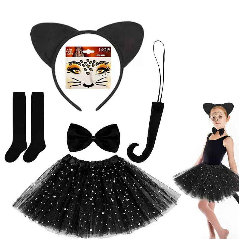 现货批发万圣节儿童熊猫头箍舞会表演发箍道具成人装扮跨境新款