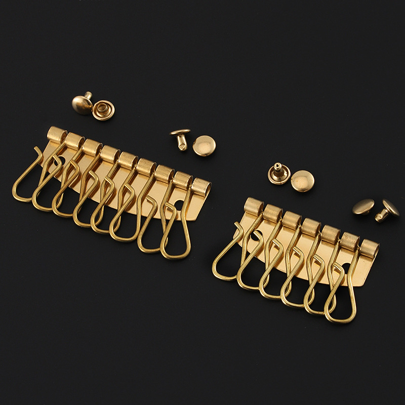 黄铜钥匙排 铜质钥匙扣 皮革钥匙包五金手作DIY皮革皮艺配件 9056