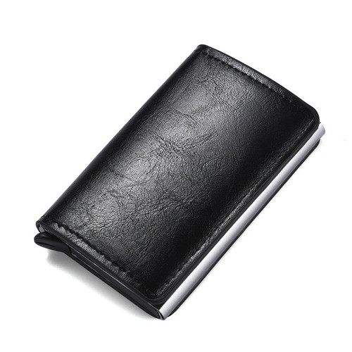 Factory wholesale 2024 revised RFID anti-theft brush men's Amazon brake aluminum alloy card holder card holder