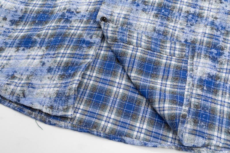 Camicia da uomo con ricamo a lettere, tinta unita, ampia, a quadri, alla moda, casual, unisex_voghion.com