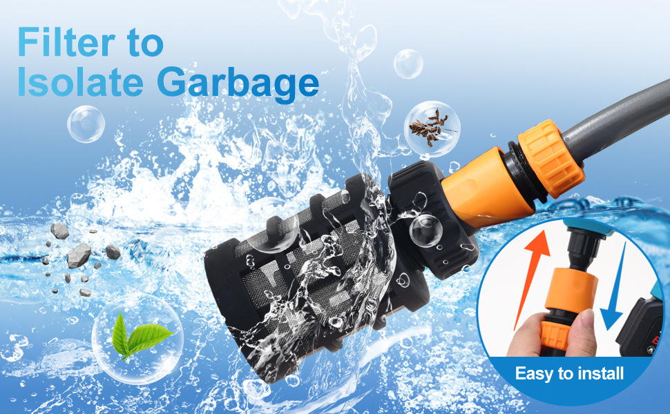High-Pressure Water Gun Car Wash Cordless Pressure Washer Six-In-One Nozzle Handheld Portable Car Wash Gun Watering Flowers and Spraying