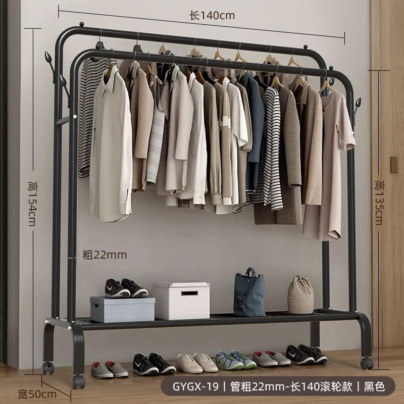 Percha de ropa doméstica piso de armario vertical nuevo tipo percha de gorra fortalecer el dormitorio piso de percha de ropa