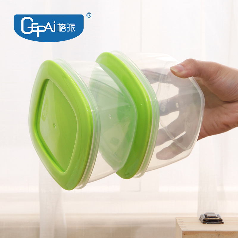 Caja de almacenamiento para refrigerador Gepai, de plástico de calidad alimentaria, drenable, transparente, de doble capa, de gran capacidad, para frutas.