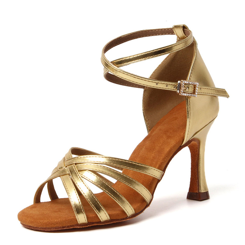 Comercio Exterior profesional zapatos de baile latino mujer adulta Cha Ruba Mediados de tacón alto Fondo suave arte examen competencia zapatos de baile al por mayor