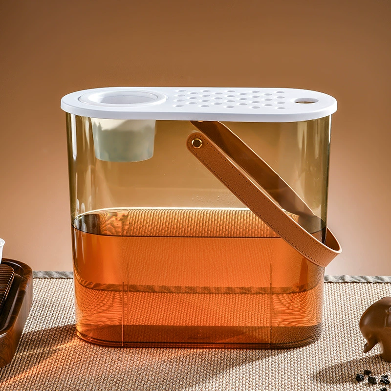 Пластиковые бытовые чайные ведра сухие и влажные разделительные чайные столы дренажные ведра овальные щели офисные ленточные крышки ручные ведра для отходов воды