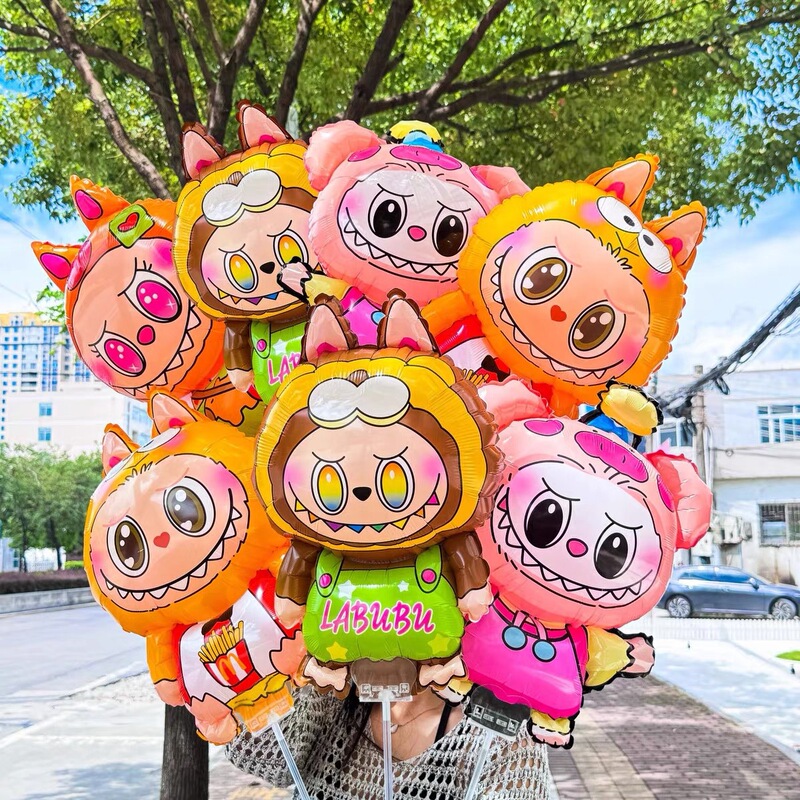クリップバルーンアルミフィルムトレーラーハンドヘルドスティック子供用漫画バルーンホルダーストリートバルーンハンドヘルドストールネザーバルーン|undefined
