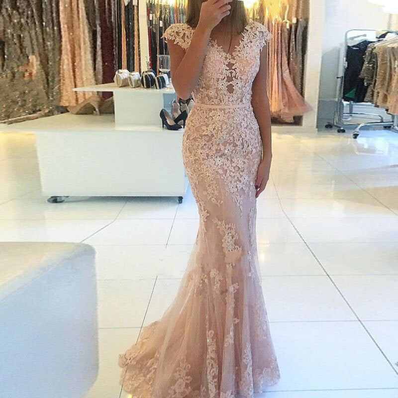 El comercio exterior de europa y américa amazon AliExpress deseo las nuevas mujeres encaje vestido noche sexy fishtail largo adelgazamiento