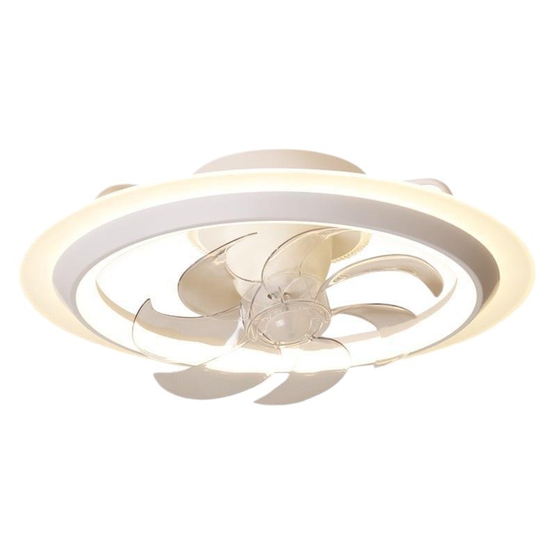 Luces de ventilador de dormitorio 2025 nuevo en uno simple estudio moderno 360 grados silencioso sacude la cabeza de la habitación de niños luz de techo