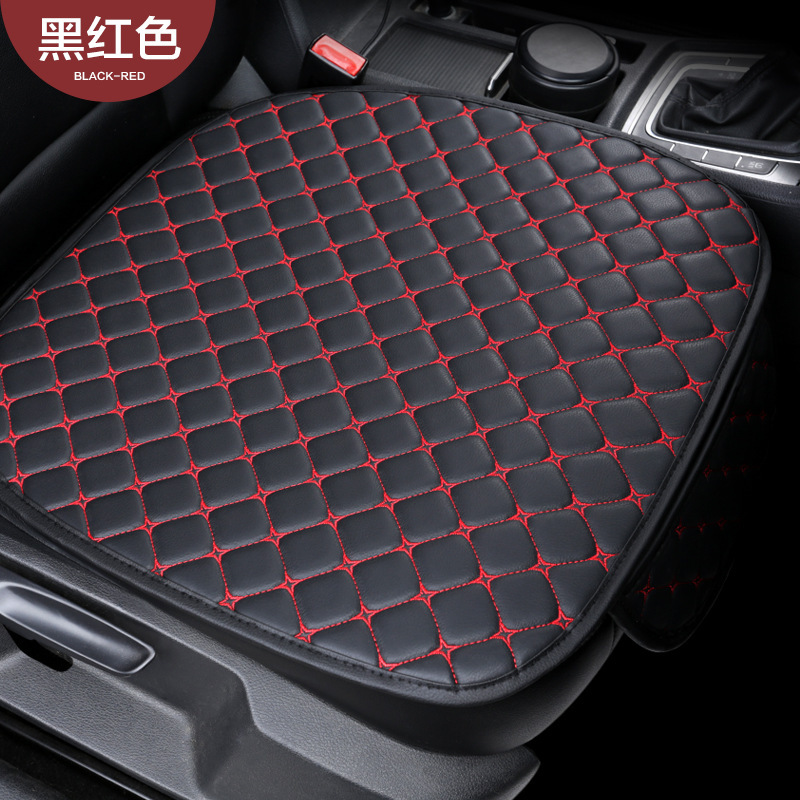 車の座布団夏通用五基高級感ナパ革刺繍座布団耐摩耗性滑り止め座布団三点セット