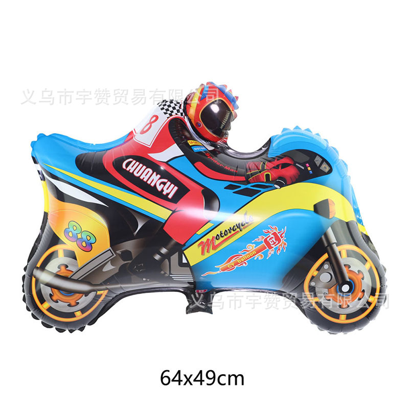 Amazon nuevo tema Racing coche casco neumático película de aluminio globo rueda ecuación rápido Racing globo