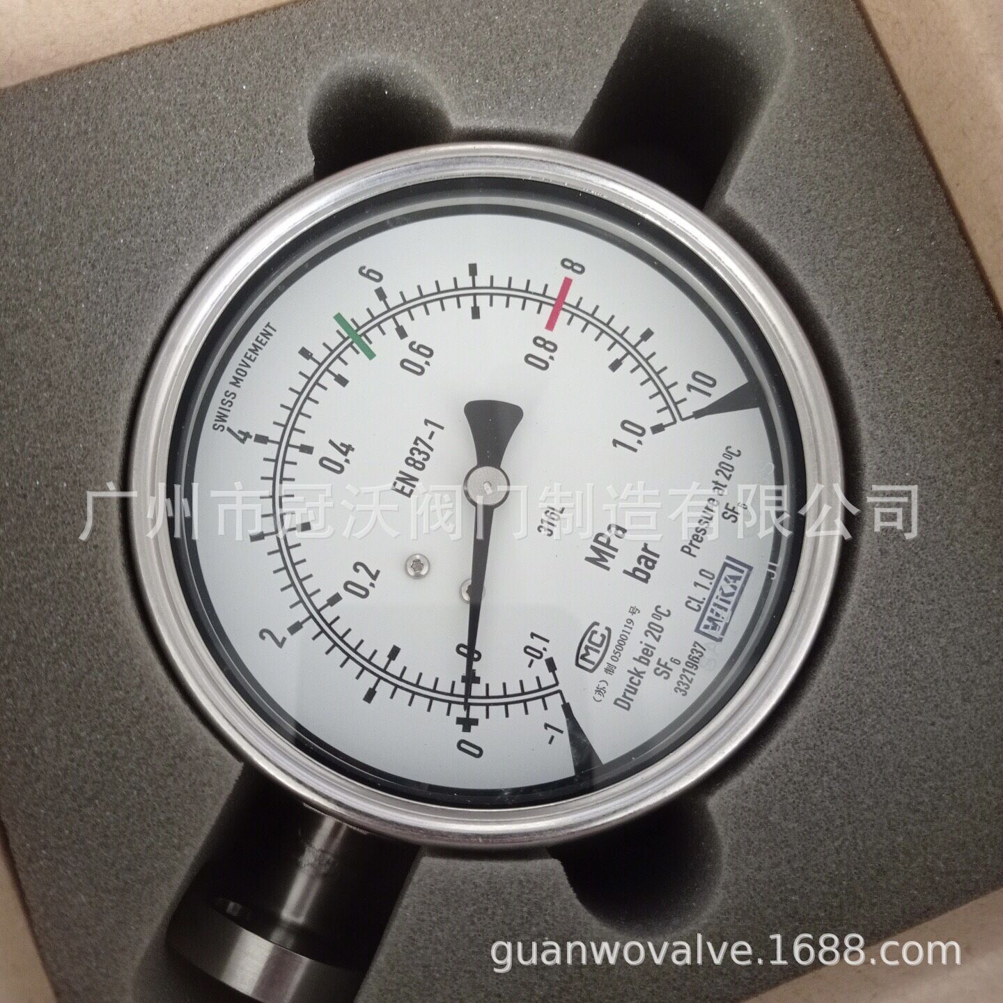 威卡WIKA全不锈钢波登管压力表 耐震233.50.100轴向前带边压力表