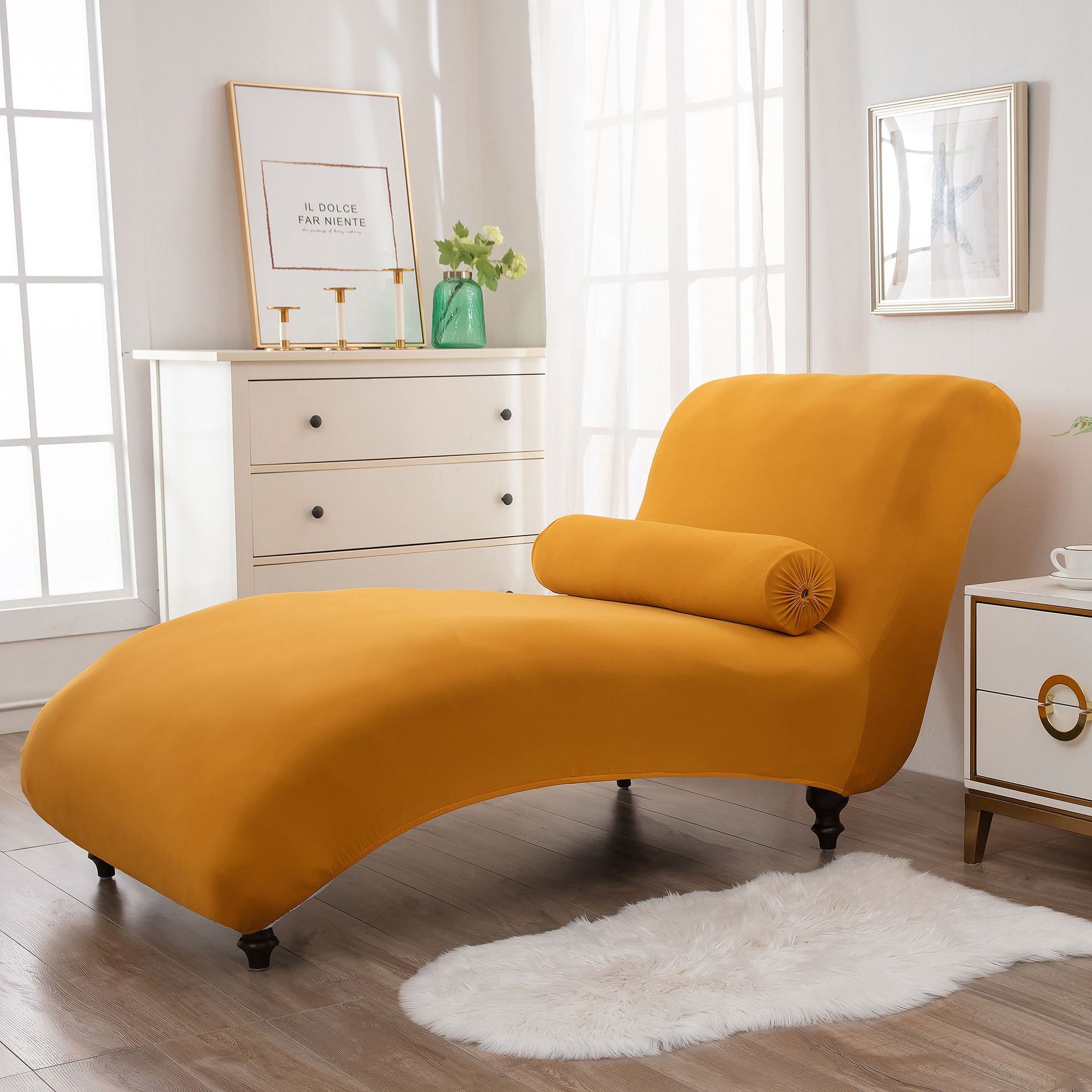 Housse de canapé élastique minimaliste style français chic_voghion.com