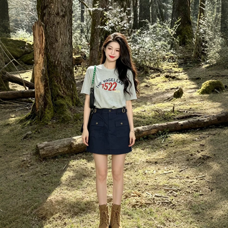 Shenzhen Nanyou New Women's Clothing Digital Letter Embroidery Short-Sleeved T-Shirt Top 6961 Shenzhen Nanyou New Women's Clothing Digital Letter Embroidery Short-Sleeved T-Shirt Top 6961