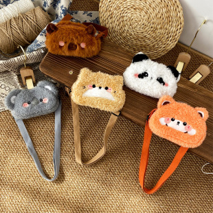 Children's bag autumn and winter new cute plush girl mini messenger bag western style cartoon coin purse accessories bag wholesale