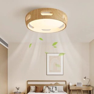 Leafless Fan Lamp Full Spectrum Eye Protection Bedroom Ceiling Fan Lamp Invisible Silent Leafless 110V Ceiling Fan Lamp