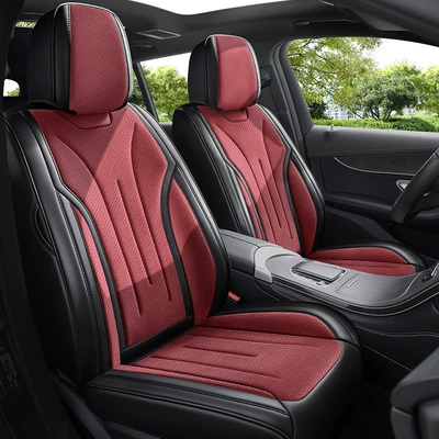 Universal seat cover Cushions, Fully Enclosed, Suitable for - black-red-5-seats-standard-version