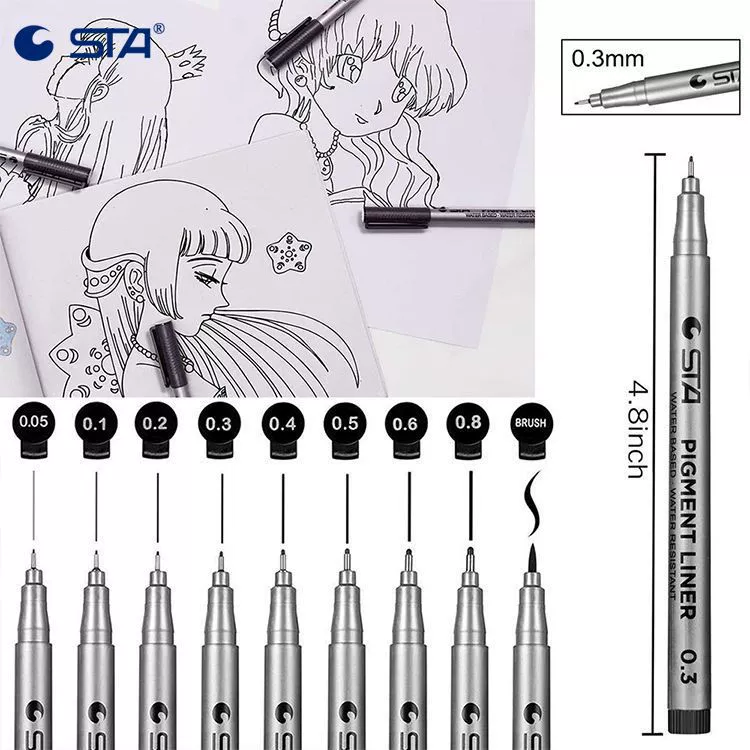 Art cartoon comics, waterproof rollerball pen, liner, hand painting