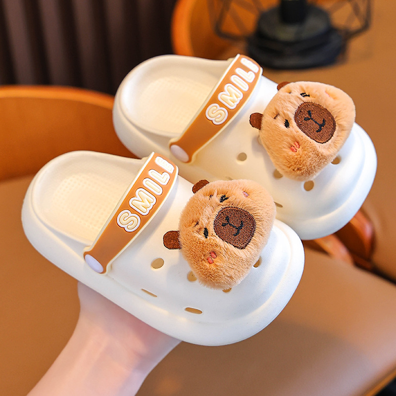 Capibara zapatos para niños de verano antideslizantes, zapatillas de playa para niños respirables.