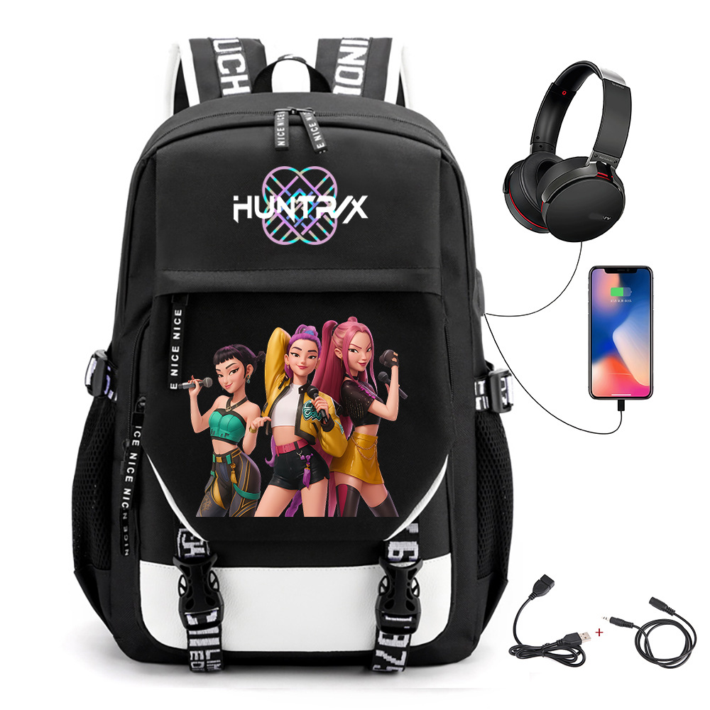 Comercio exterior transfronterizo KPOP Caza de brujas película impresión perimetral mochila mochila escolar mochila USB