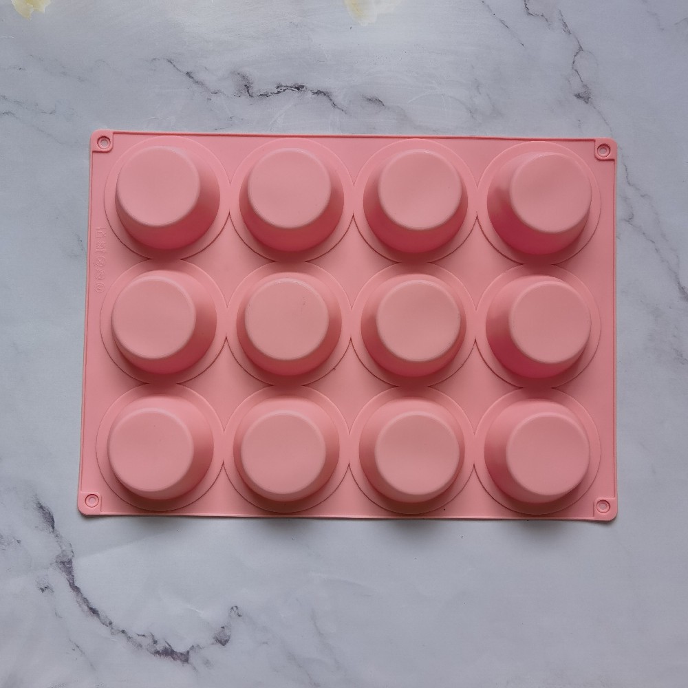 12 con fondo plano redondo 181 molde de silicona pastel helado pudín molde de postre jabón utensilios