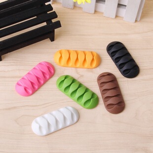 Mobile phone charging line mouse line storage finishing TPR cable car desktop five-hole cable organizer