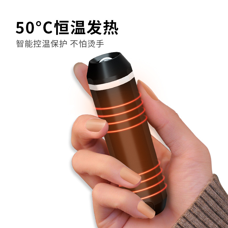 Calentador de manos magnético y power bank 2025, diseño separado, USB, linterna