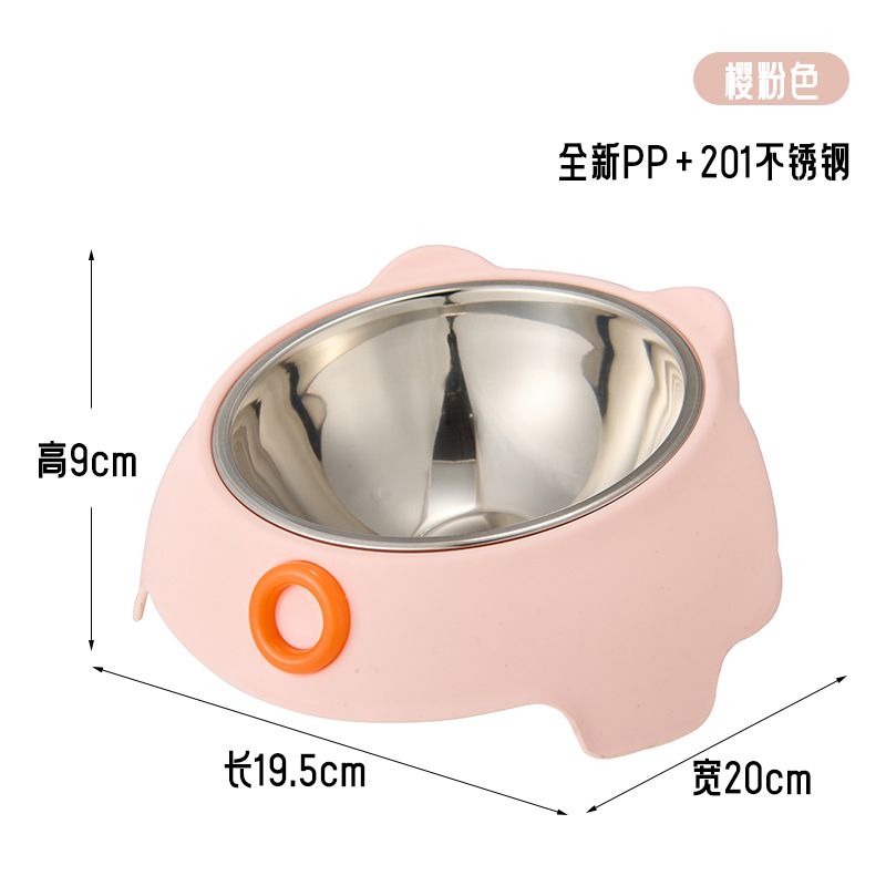 Taco para gatos, tazón para perros, acero inoxidable, tazón para perros de gran capacidad, tazón para mascotas antideslizante, tazón para mascotas de 15 °, tazón para gatos de cuello