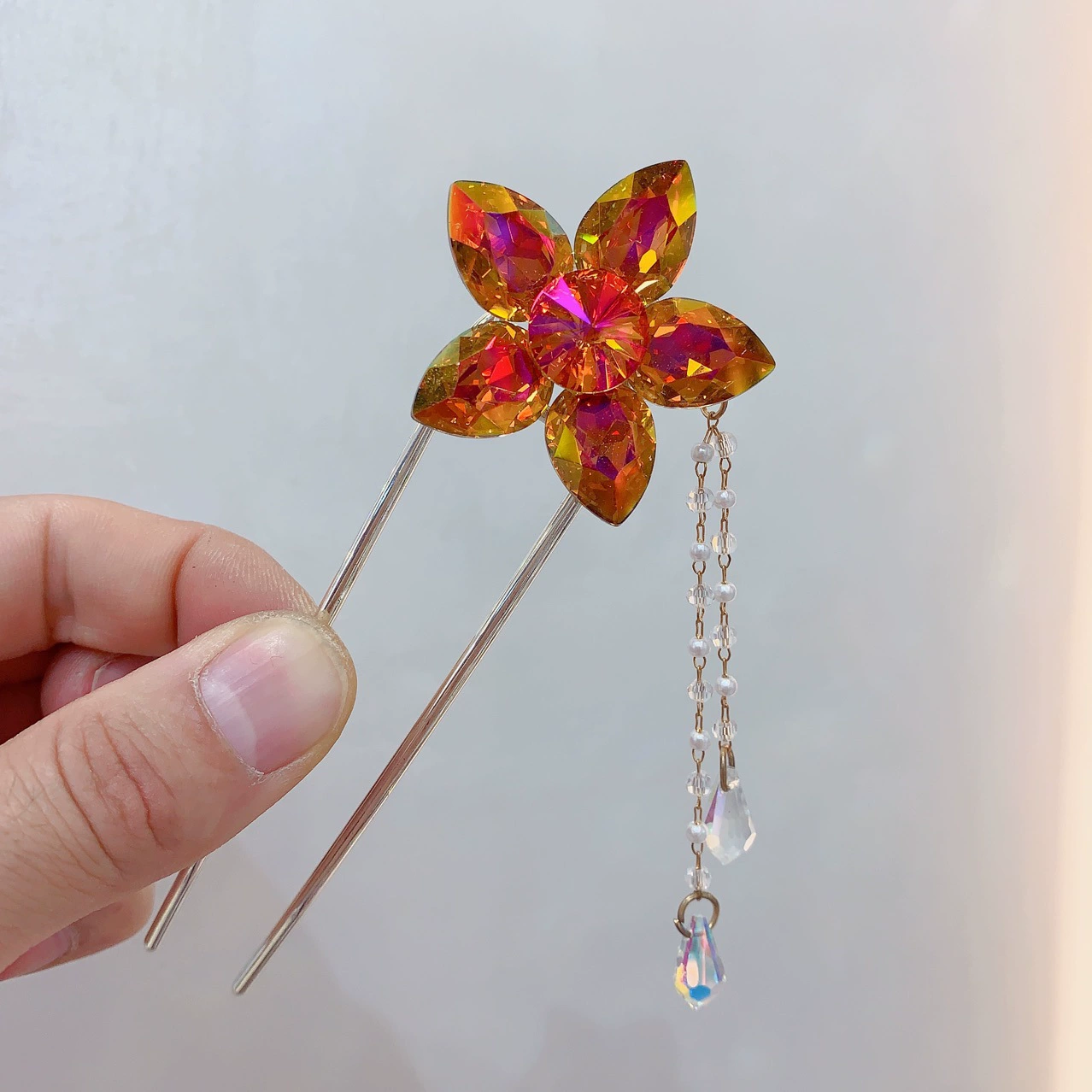 中国 Hairpin Хацуань Jin Hanfu, аксессуар для волос, подлинный дизайн из натурального сырья, украшение цветами