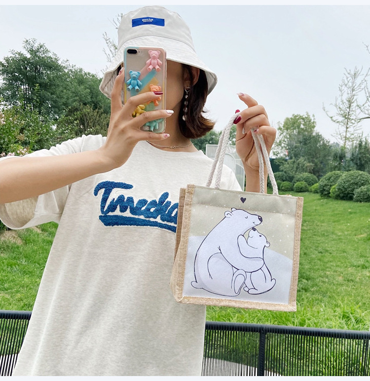 Bolsa de almuerzo bolsa de merienda bolso femenino trabajador de oficina simple ins bolsa de almuerzo bolso de estudiante bolsa de almuerzo de gran capacidad