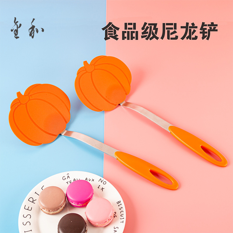 不锈钢尼龙铲食品级烘焙铲万圣节圣诞造型尼龙厨具南瓜鬼脸蛋糕铲