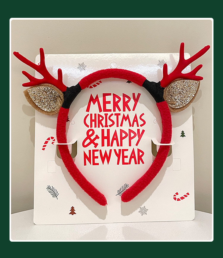 Festival, Street Occasion Christmas Festival Christmas Cute Christmas Women's Antlers Hair Band