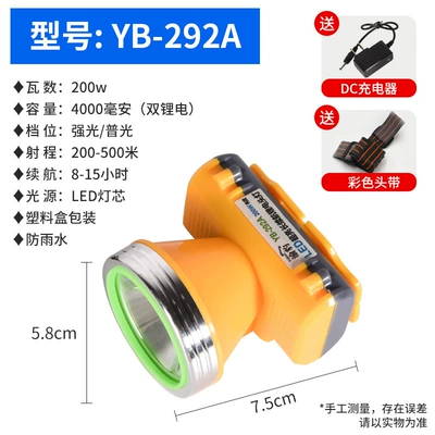 LED mini flashlight UV fənərlər - 292-headlight-dual-lithium-battery