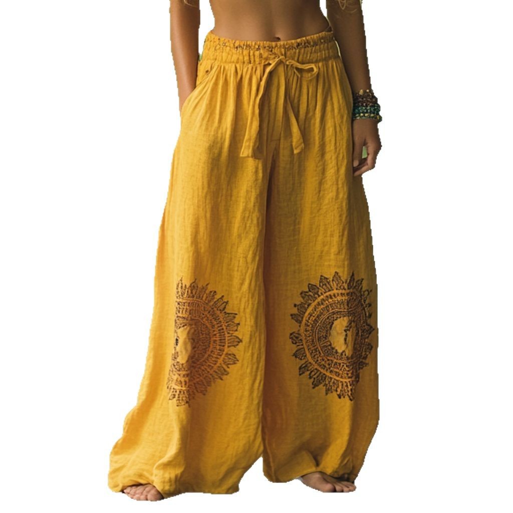 Women's Clothing Women's Wide Leg Pants Fashion Printed Design Fashionable Bottoms For Formal & Casual For Women_ecoleips.com