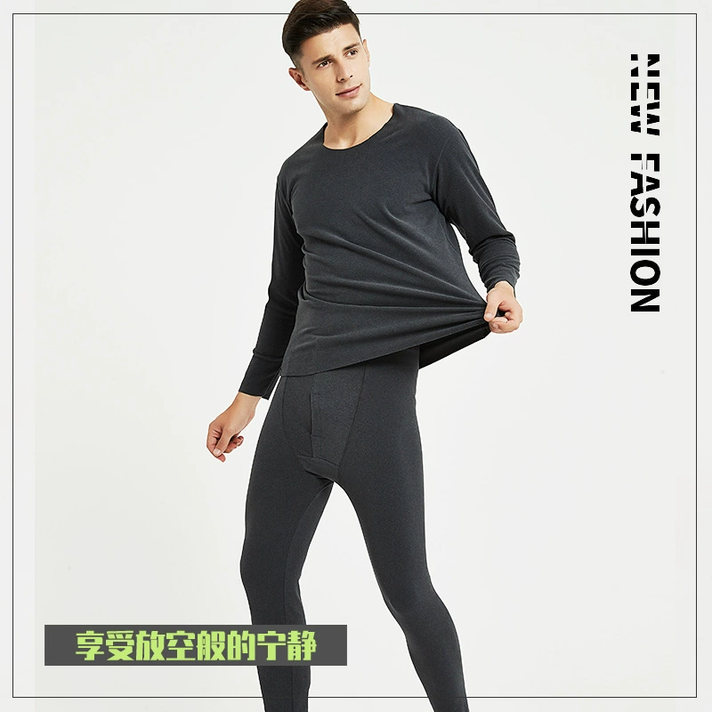 Бесшовное термобелье, мужское утолщенное осеннее белье на флисовой подкладке и осенние брюки, теплые немецкие Модные осенние брюки с постоянной температурой, зимний костюм